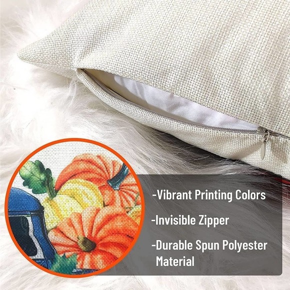 New Fall Pillow Covers 18x18 Set of 4 - Picture 2 of 4